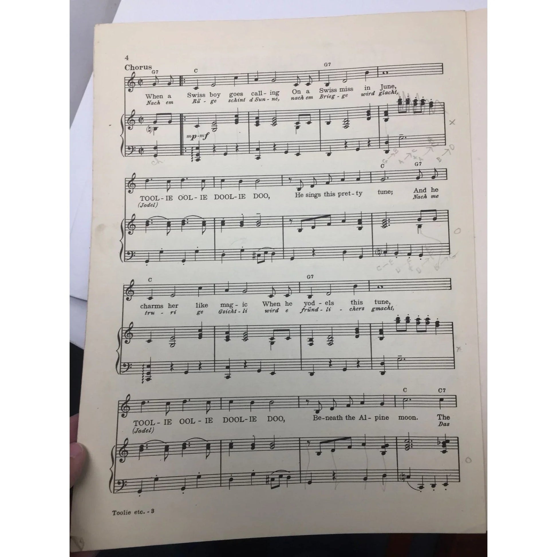 Vintage Sheet Music - ''Toolie Oolie Doolie'' (The Yodel Polka) - A+ Stuff - SHEET MUSIC - A+ Stuff
