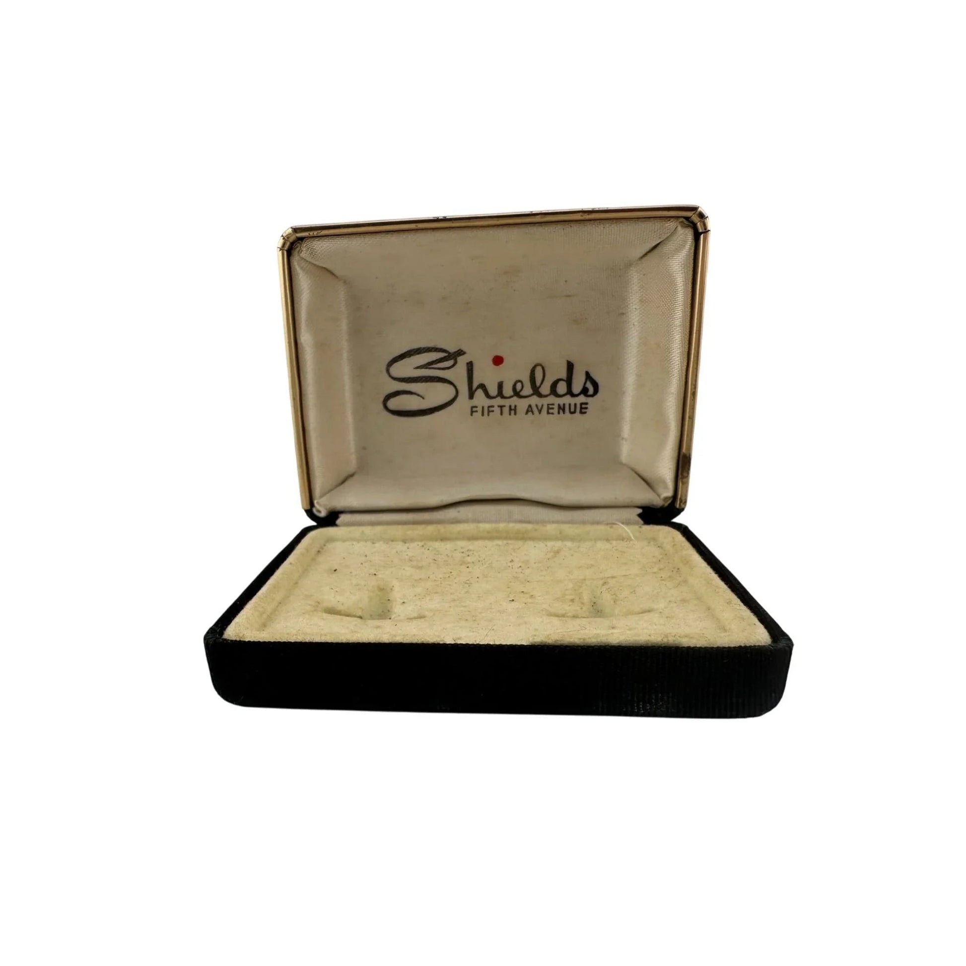 Vintage Shields Fifth Avenue Black and Gold Jewelry Box for Cufflinks - A+ Stuff - Jewelry Box - A+ Stuff