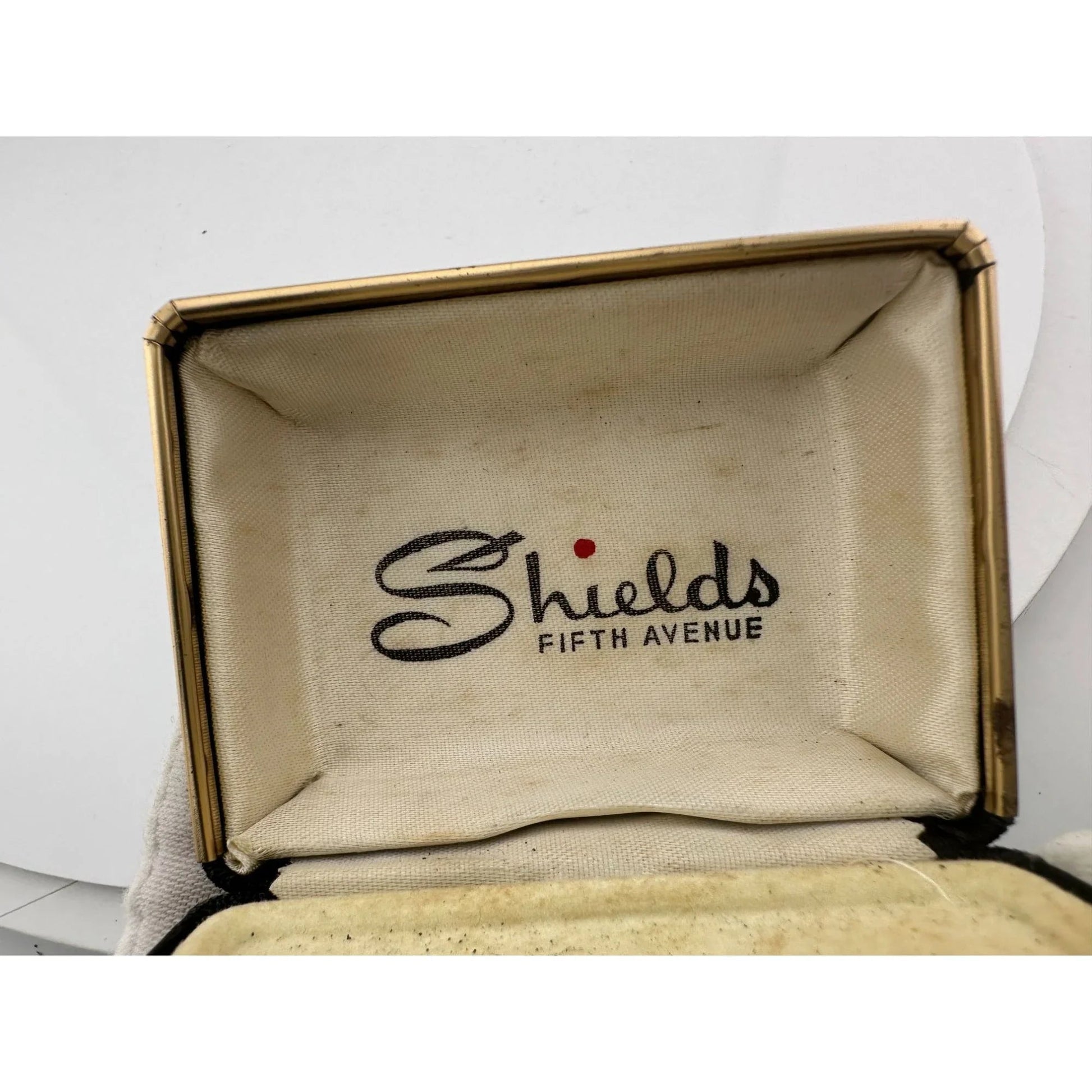 Vintage Shields Fifth Avenue Black and Gold Jewelry Box for Cufflinks - A+ Stuff - Jewelry Box - A+ Stuff