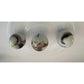 Vintage Shiny White Large Glass Shooter Marbles (3) With Brown Swirls - A+ Stuff - Collectibles - A+ Stuff