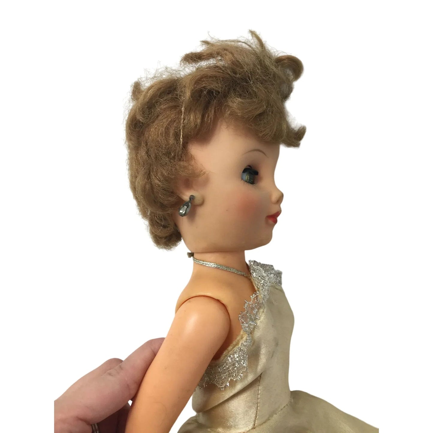 Vintage Shirley Temple Doll Wearing White Dress, Red Jacket and White Heels - A+ Stuff - Dolls - A+ Stuff