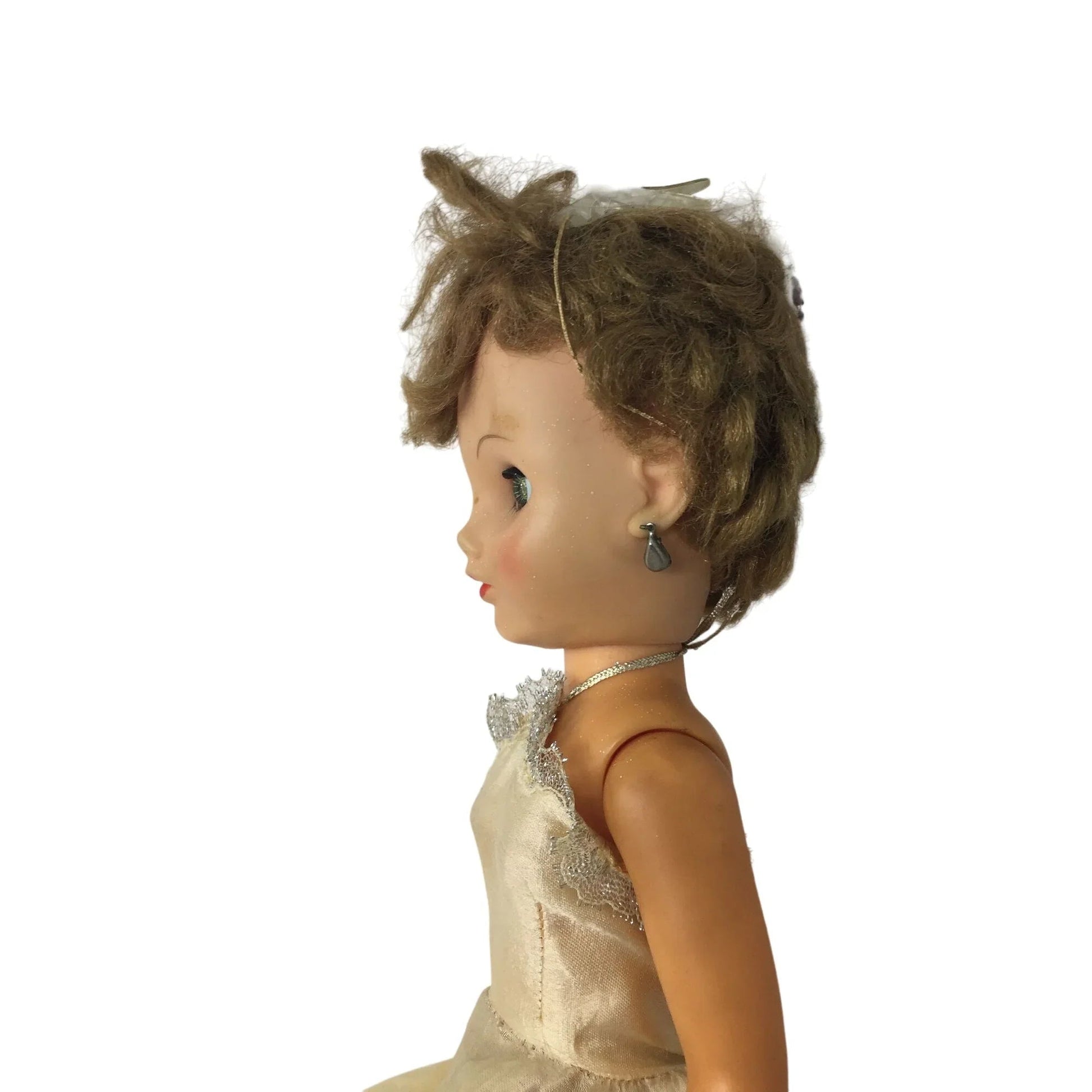 Vintage Shirley Temple Doll Wearing White Dress, Red Jacket and White Heels - A+ Stuff - Dolls - A+ Stuff