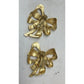 Vintage Signed Givenchy Gold Plated Bow Earrings - Givenchy - Earrings - A+ Stuff