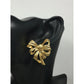 Vintage Signed Givenchy Gold Plated Bow Earrings - Givenchy - Earrings - A+ Stuff
