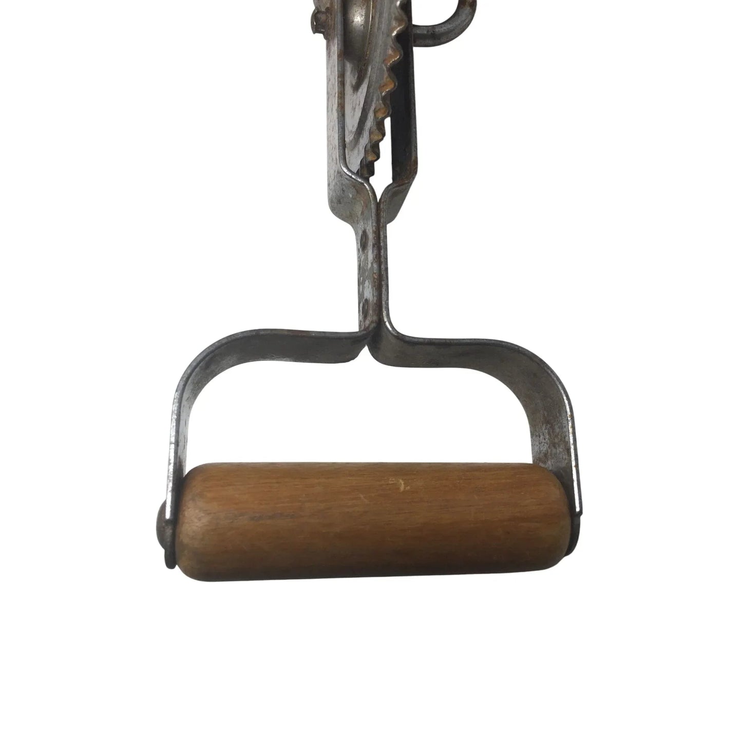 Vintage Silver Hand Held Hand Mixer/Egg Beater with Wooden Handle - A+ Stuff - primitive kitchen tools - A+ Stuff