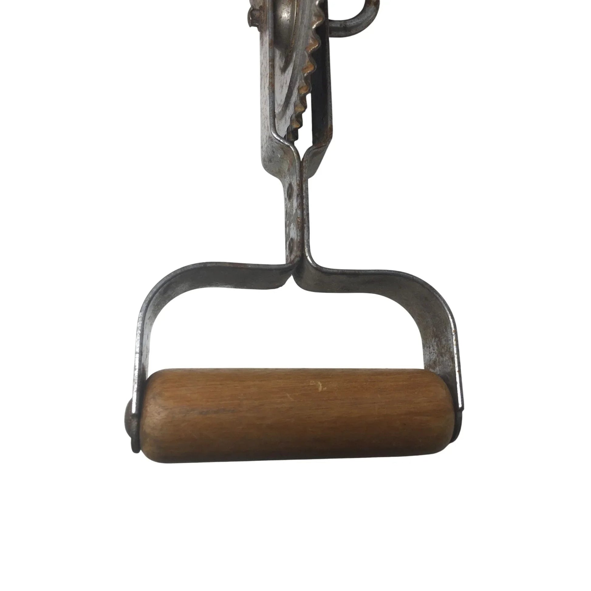 Vintage Silver Hand Held Hand Mixer/Egg Beater with Wooden Handle - A+ Stuff - primitive kitchen tools - A+ Stuff
