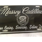 VINTAGE SILVER/BLACK MASSEY CADILLAC LICENSE PLATE - A+ Stuff - Auto Part - A+ Stuff