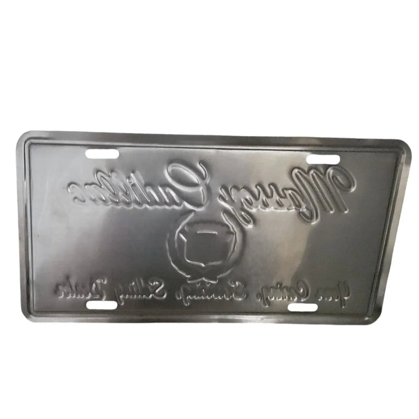 VINTAGE SILVER/BLACK MASSEY CADILLAC LICENSE PLATE - A+ Stuff - Auto Part - A+ Stuff