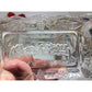 Vintage Small Clear Glass ''The Lord's Last Supper'' Rectangular Butter Dish - A+ Stuff - Glass - A+ Stuff