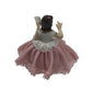 Vintage Small Franz Wittwer Dresden Lace Porcelain Lady In Pink Dress Figurine - A+ Stuff - Figurines - A+ Stuff