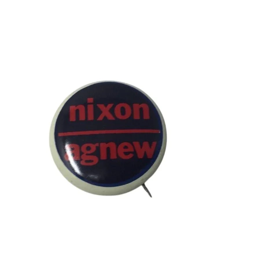 VINTAGE SMALL POLITICAL CAMPAIGN PIN ''NIXON AGNEW'' - A+ Stuff - pin - A+ Stuff