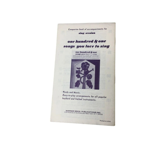Vintage Songbook ''SING SESSION 101 SONGS YOU LOVE TO SING'' - A+ Stuff - books - A+ Stuff