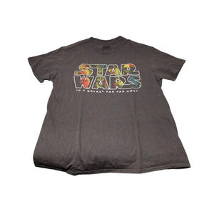 Vintage Star Wars Logo In A Galaxy Far Far Away Graphic Tee Shirt Size medium