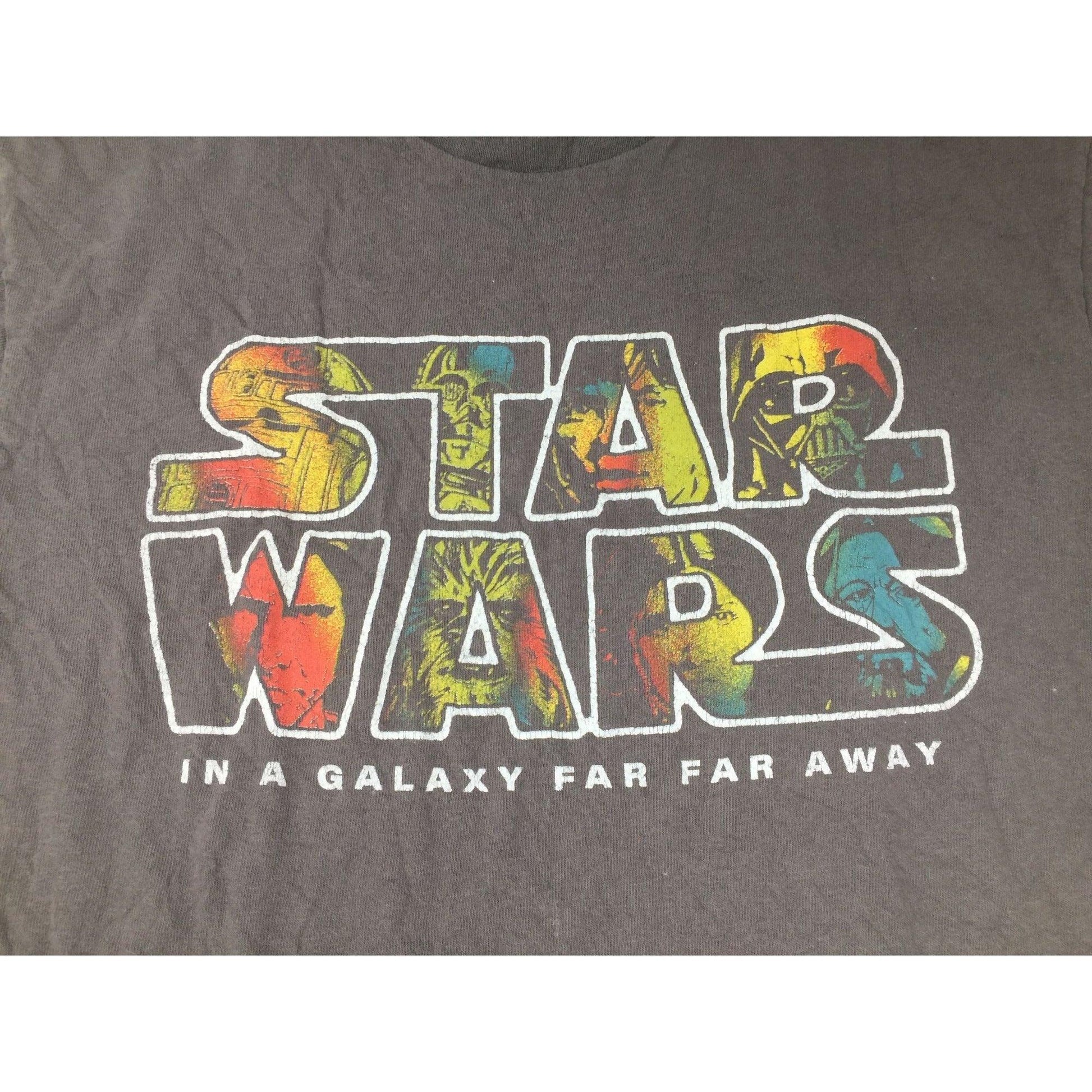 Vintage Star Wars Logo In A Galaxy Far Far Away Graphic Tee Shirt Size medium - star wars - shirt - A+ Stuff
