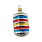 Vintage Striped Colombia Blown Glass Ornament - Unbranded - Christmas Ornament - A+ Stuff