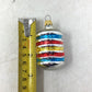 Vintage Striped Colombia Blown Glass Ornament - Unbranded - Christmas Ornament - A+ Stuff