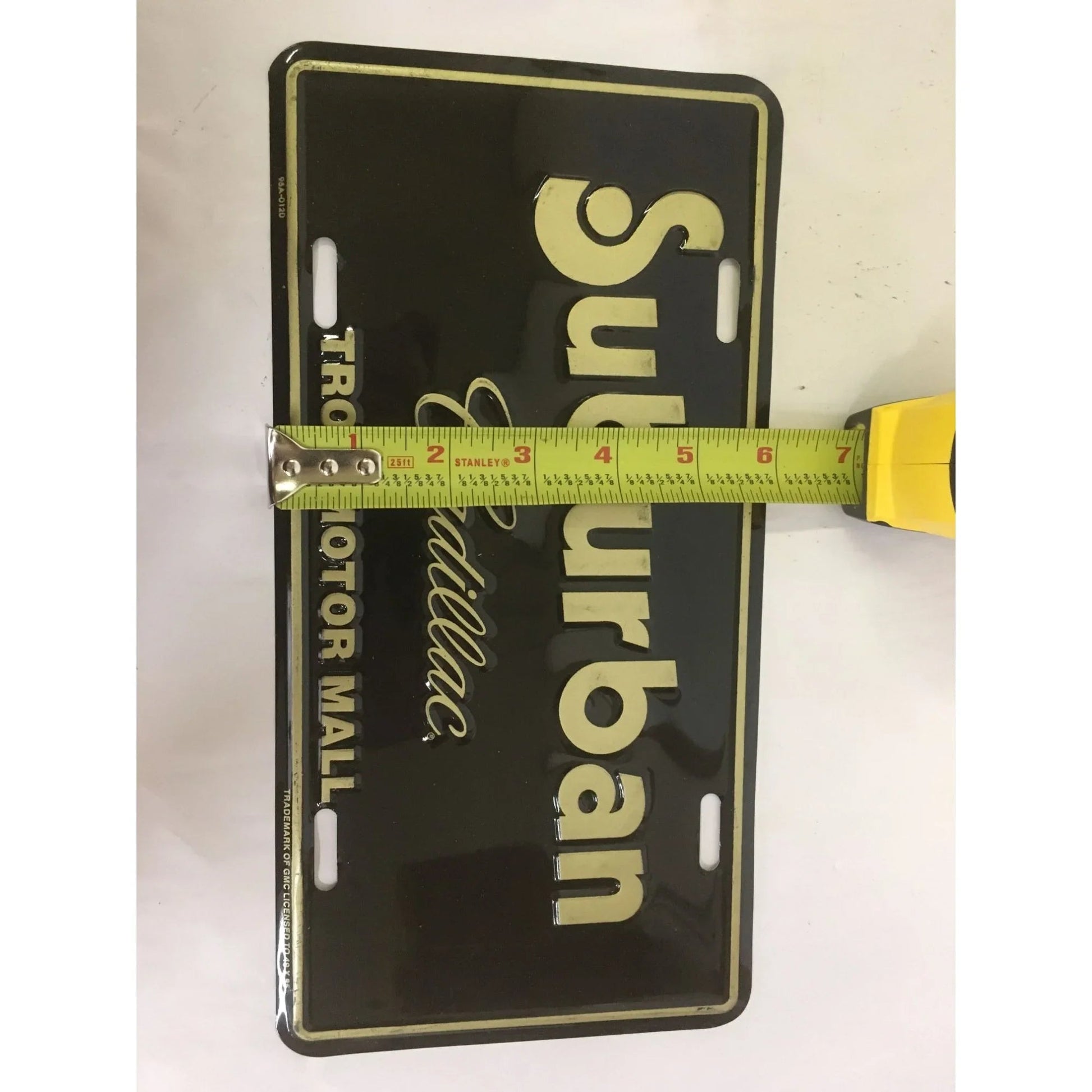 Vintage Suburban Cadillac Troy Motor Mall License Plate - A+ Stuff - Auto Part - A+ Stuff