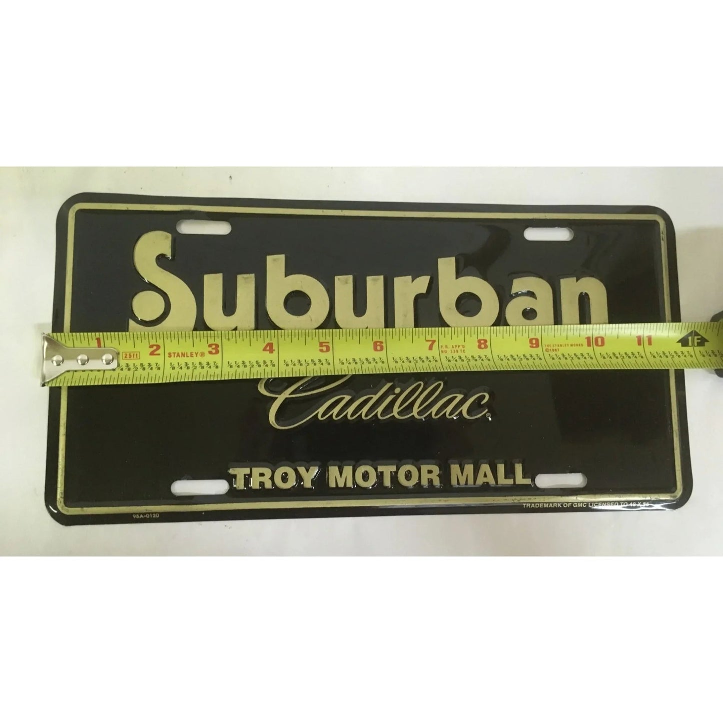 Vintage Suburban Cadillac Troy Motor Mall License Plate - A+ Stuff - Auto Part - A+ Stuff