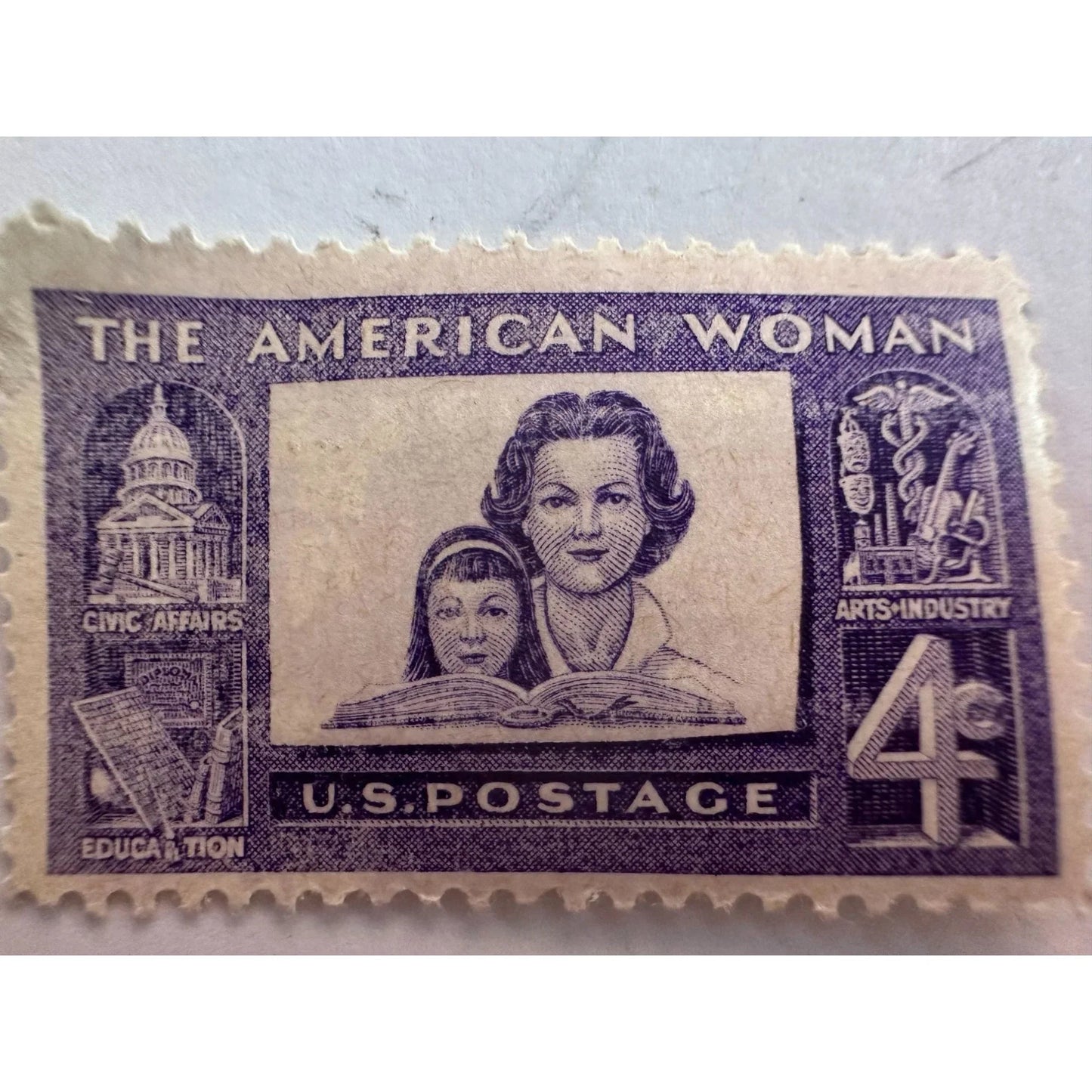 Vintage ''The American Woman'' 4 Cent U.S. Postage Stamp - A+ Stuff - Stamp - A+ Stuff