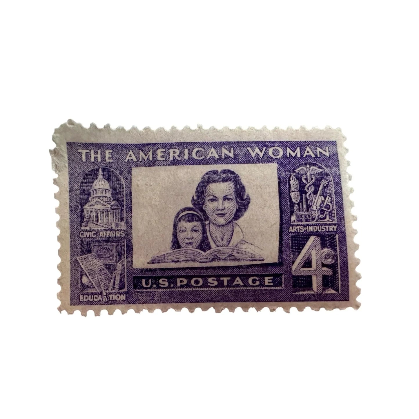 Vintage ''The American Woman'' 4 Cent U.S. Postage Stamp - A+ Stuff - Stamp - A+ Stuff
