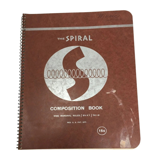 Vintage ''The Spiral Composition Book'' - A+ Stuff - books - A+ Stuff