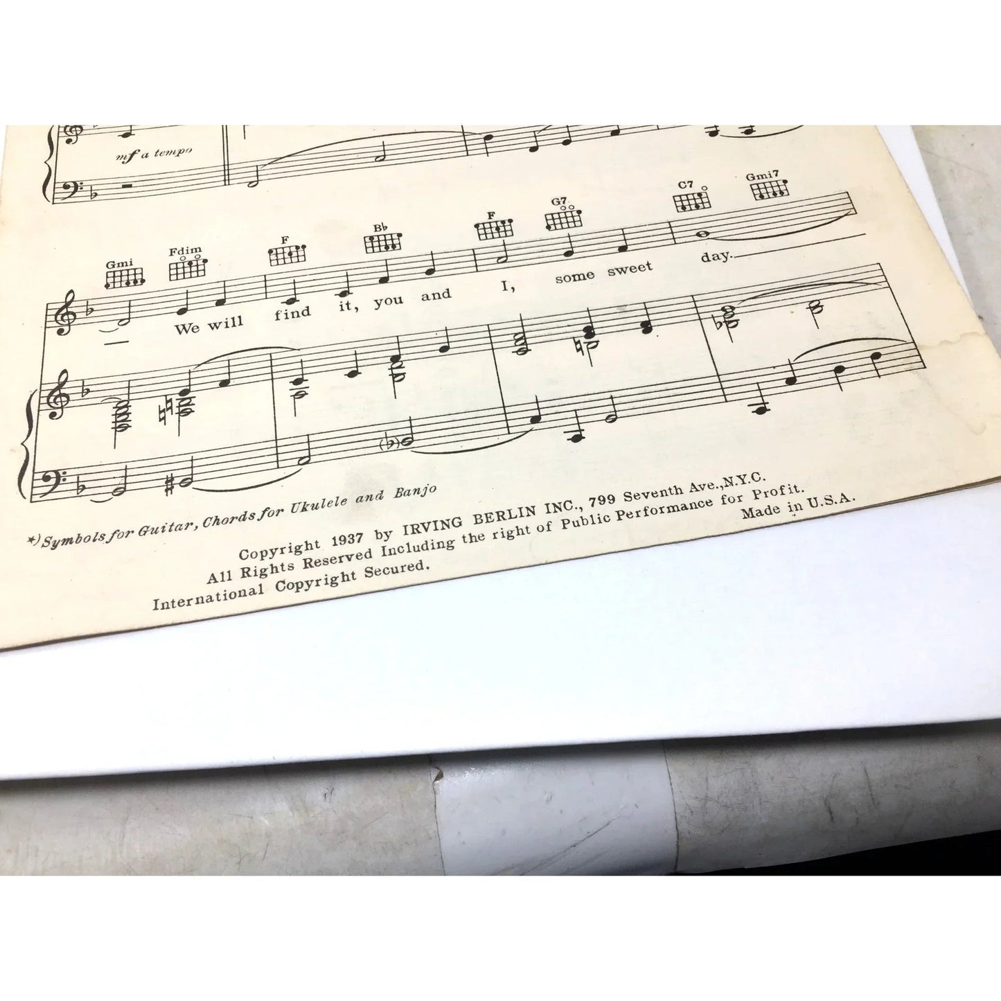 Vintage 'There's a Gold Mine in the Sky' Sheet Music - unbranded - Sheet Music - A+ Stuff