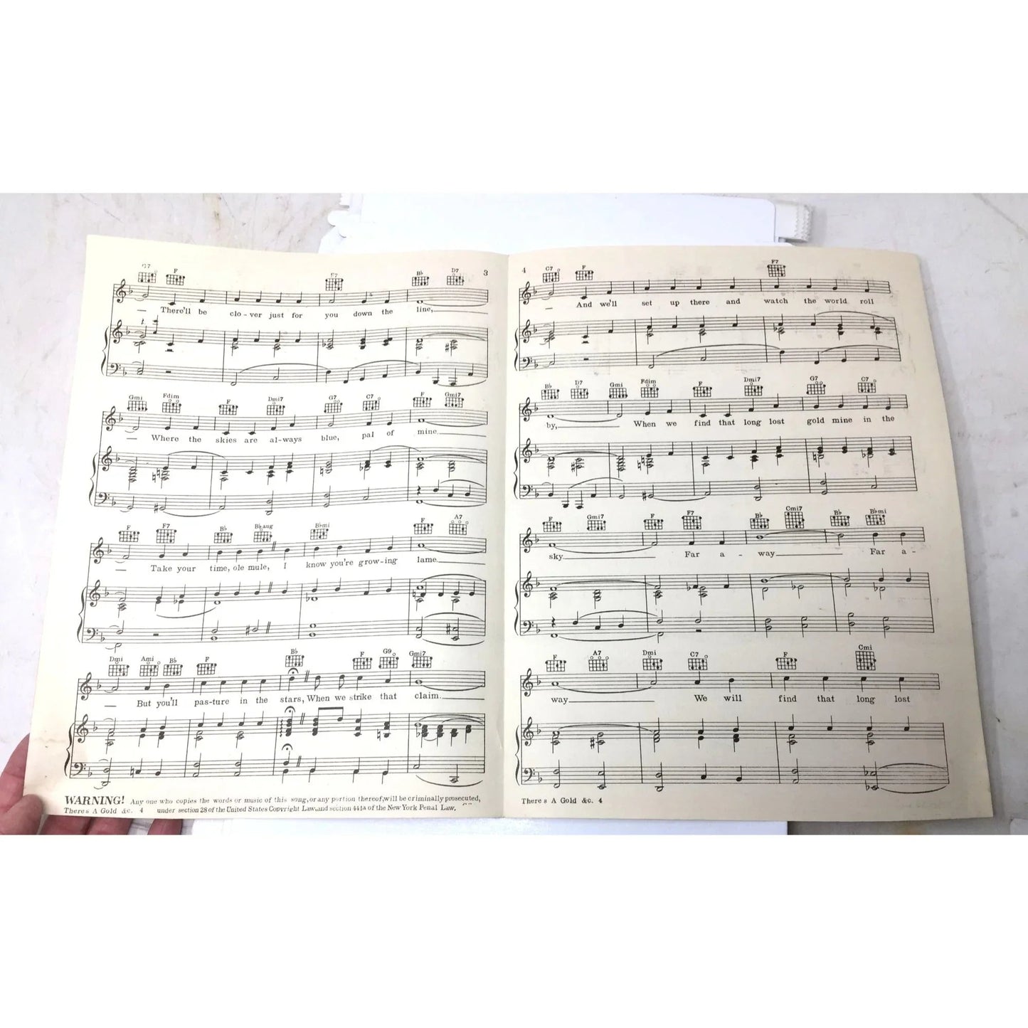 Vintage 'There's a Gold Mine in the Sky' Sheet Music - unbranded - Sheet Music - A+ Stuff