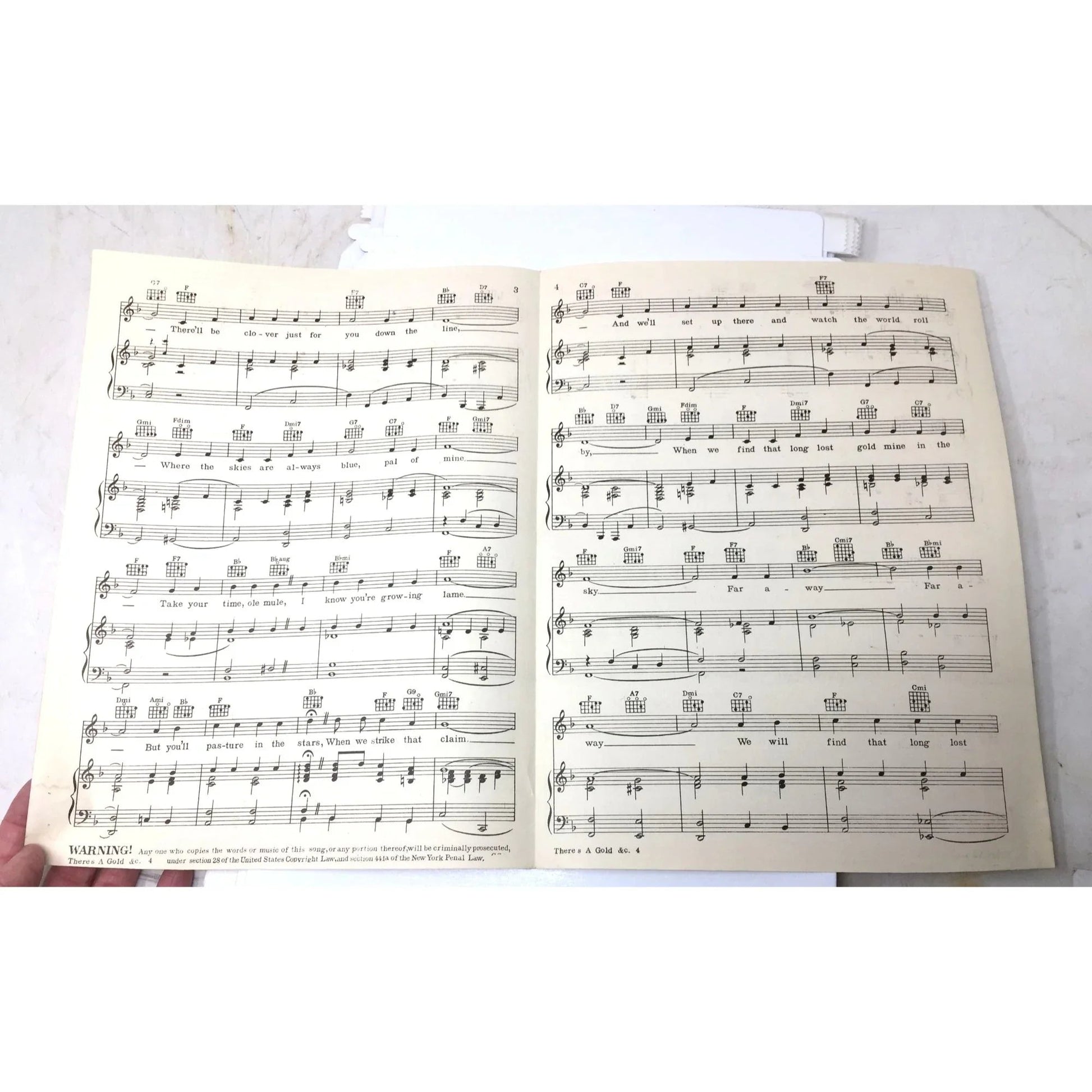 Vintage 'There's a Gold Mine in the Sky' Sheet Music - unbranded - Sheet Music - A+ Stuff