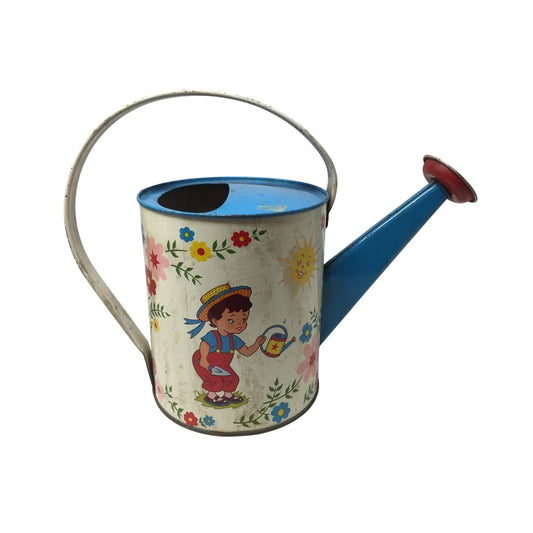 Vintage Tin Ohio Art Multicolored Watering Can with Handle - A+ Stuff - Collectibles - A+ Stuff