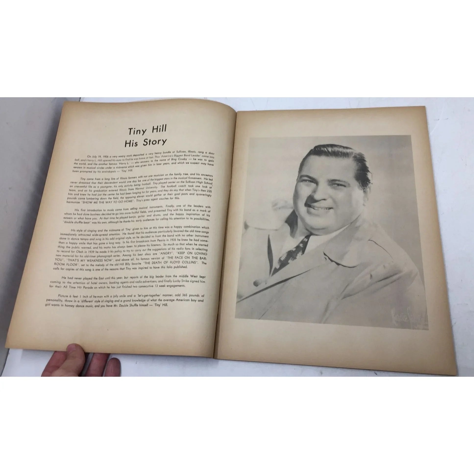 Vintage Tiny Hill's All - Time Old - Timers Song Folio music book - A+ Stuff - Sheet Music - A+ Stuff