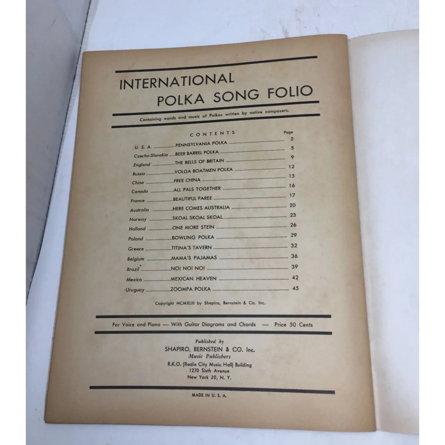 Vintage Tiny Hill's All - Time Old - Timers Song Folio music book - A+ Stuff - Sheet Music - A+ Stuff