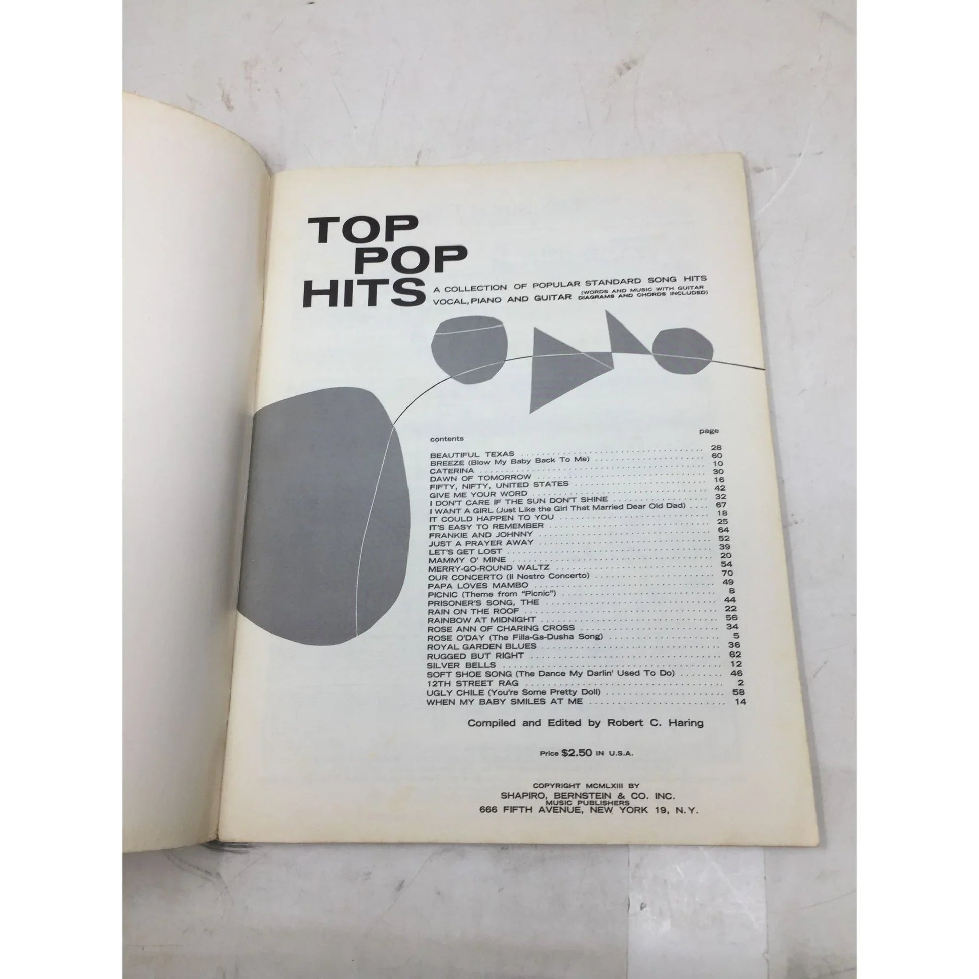 Vintage Top Pop Hits Songbook - A collection of popular standard song hits - A+ Stuff - Sheet Music - A+ Stuff