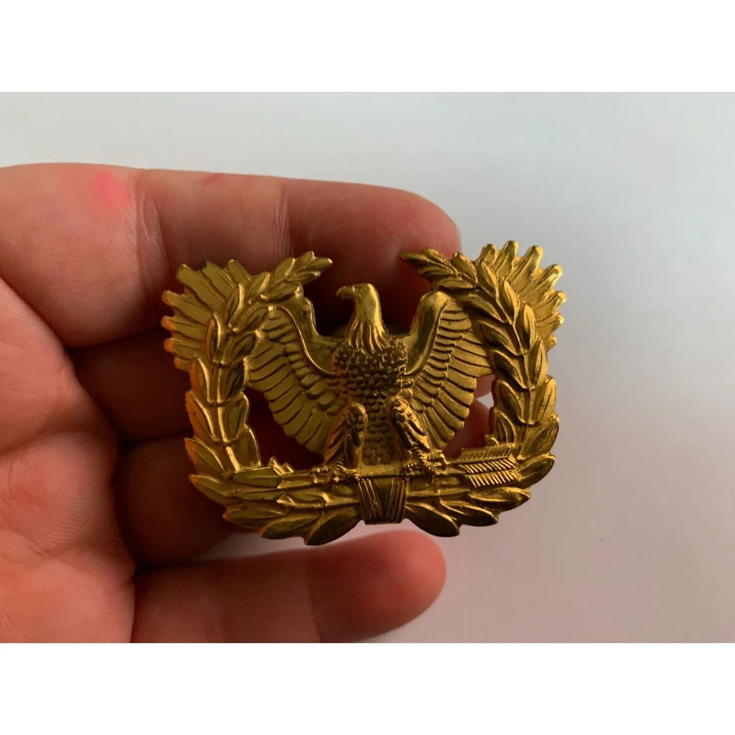 Vintage US Army Warrant Officer's Cap Eagle Pin with Screw Back - A+ Stuff - pin - A+ Stuff
