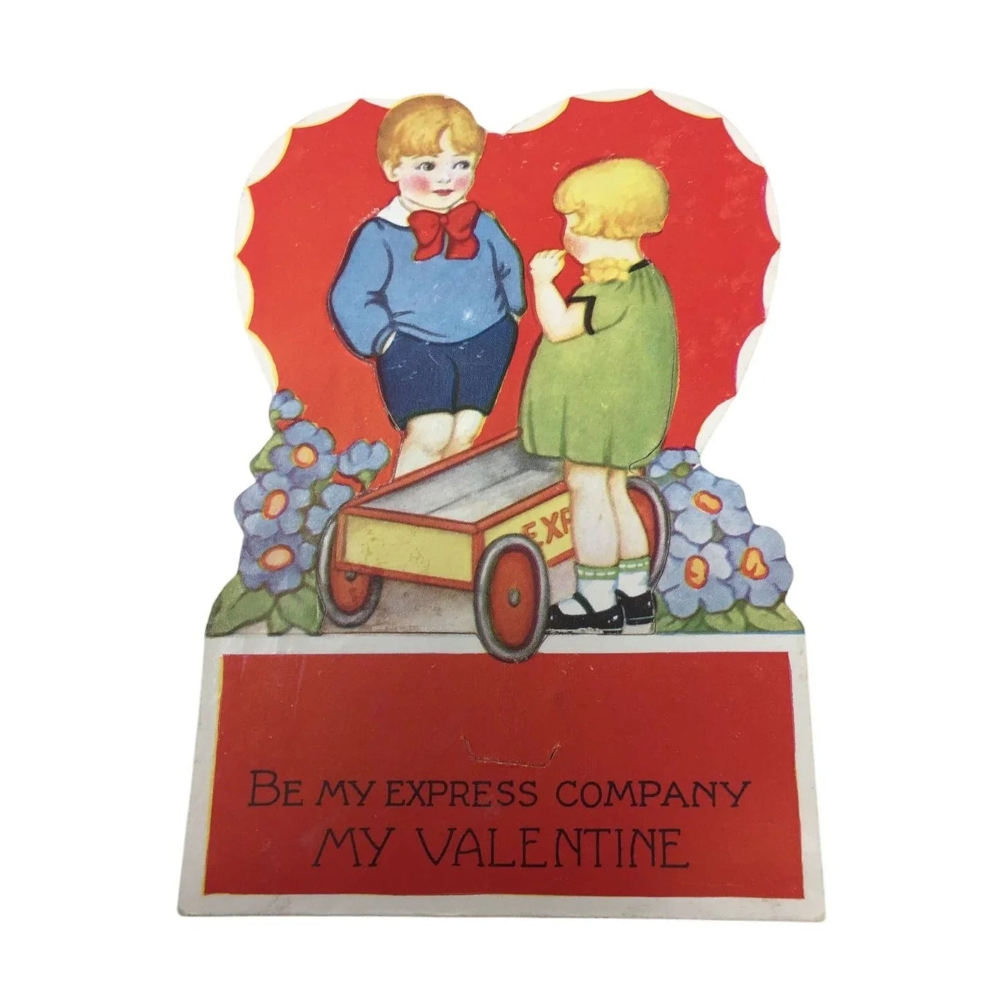 Vintage Valentines Day Card - ''Be My Express Company My Valentine'' - A+ Stuff - Collectibles - A+ Stuff