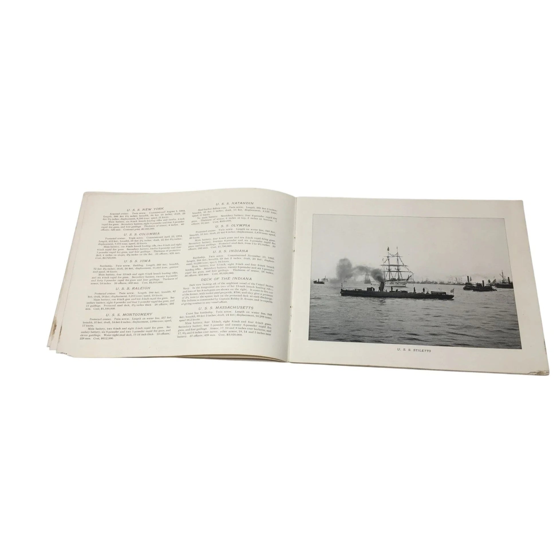 Vintage War Ships of The United States Navy Collectible Book - A+ Stuff - Books - A+ Stuff
