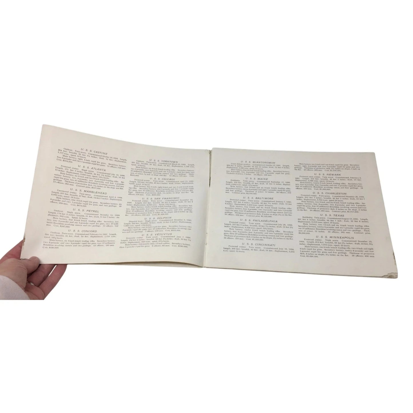 Vintage War Ships of The United States Navy Collectible Book - A+ Stuff - Books - A+ Stuff
