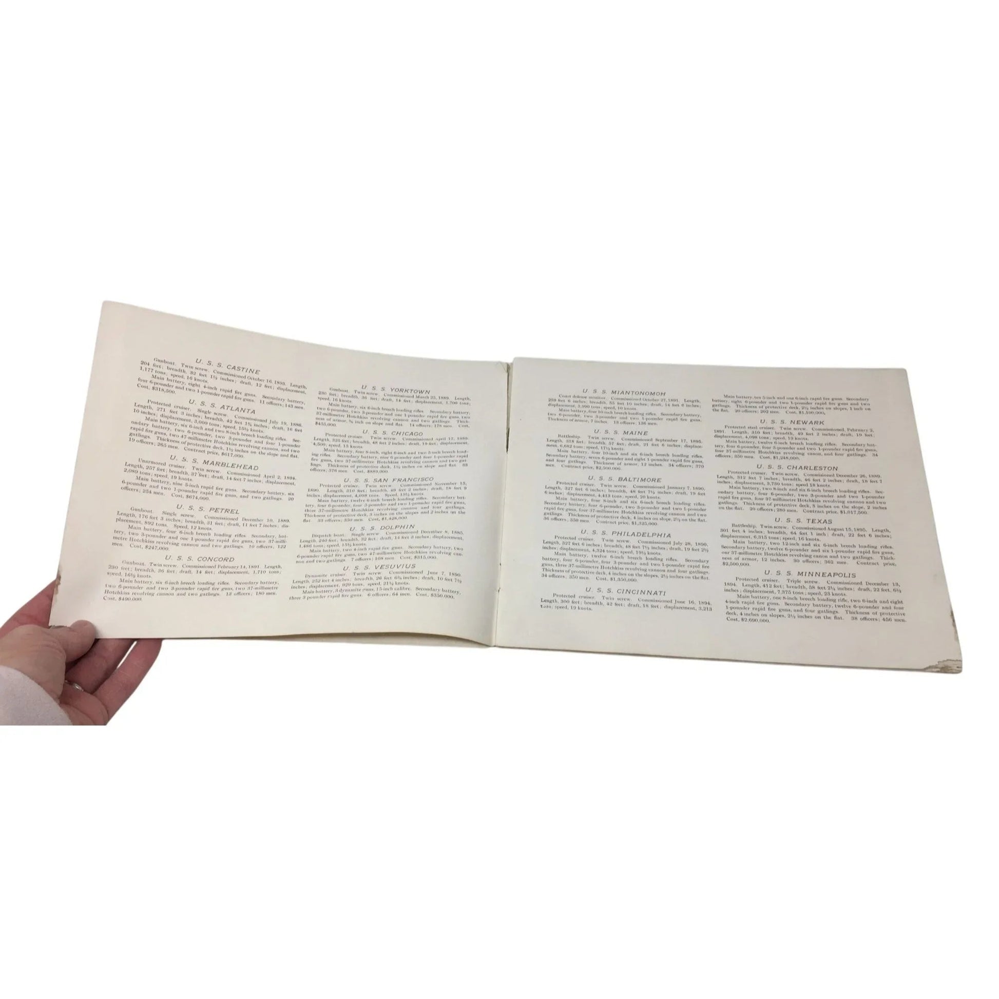 Vintage War Ships of The United States Navy Collectible Book - A+ Stuff - Books - A+ Stuff