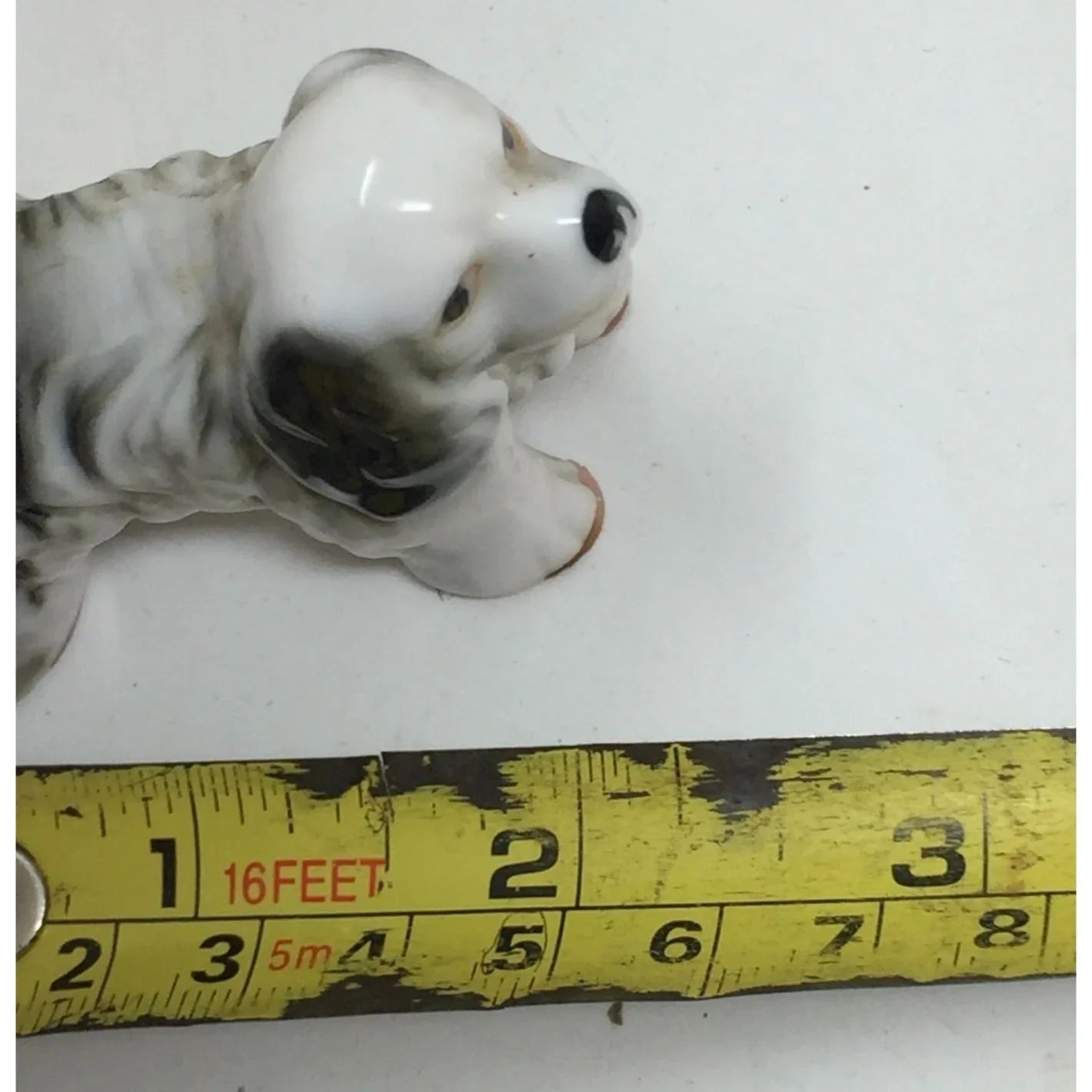 Vintage White and Black Cavalier King Charles Spaniel Dog figurine - A+ Stuff - Figurines - A+ Stuff