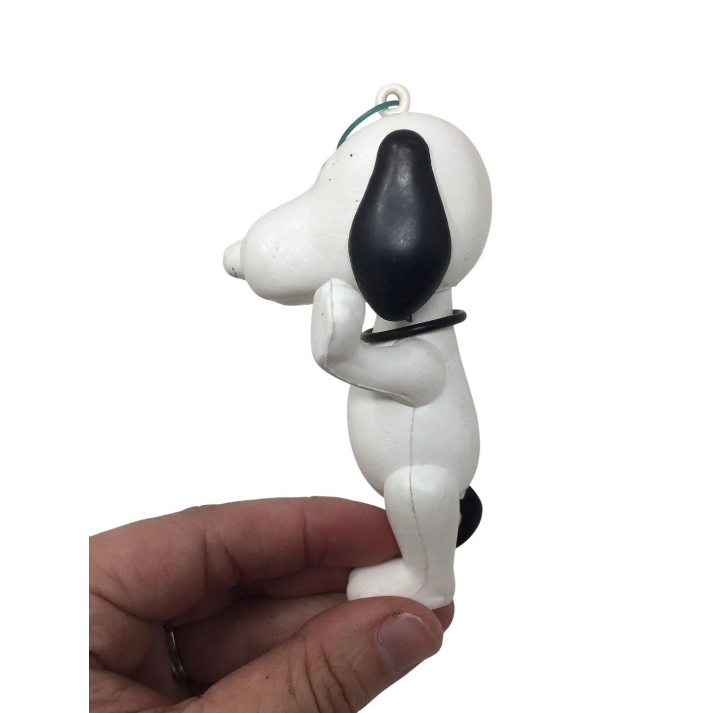 Vintage White and Black Snoopy Peanuts Plastic Christmas Tree Ornament - A+ Stuff - Holiday Ornaments - A+ Stuff