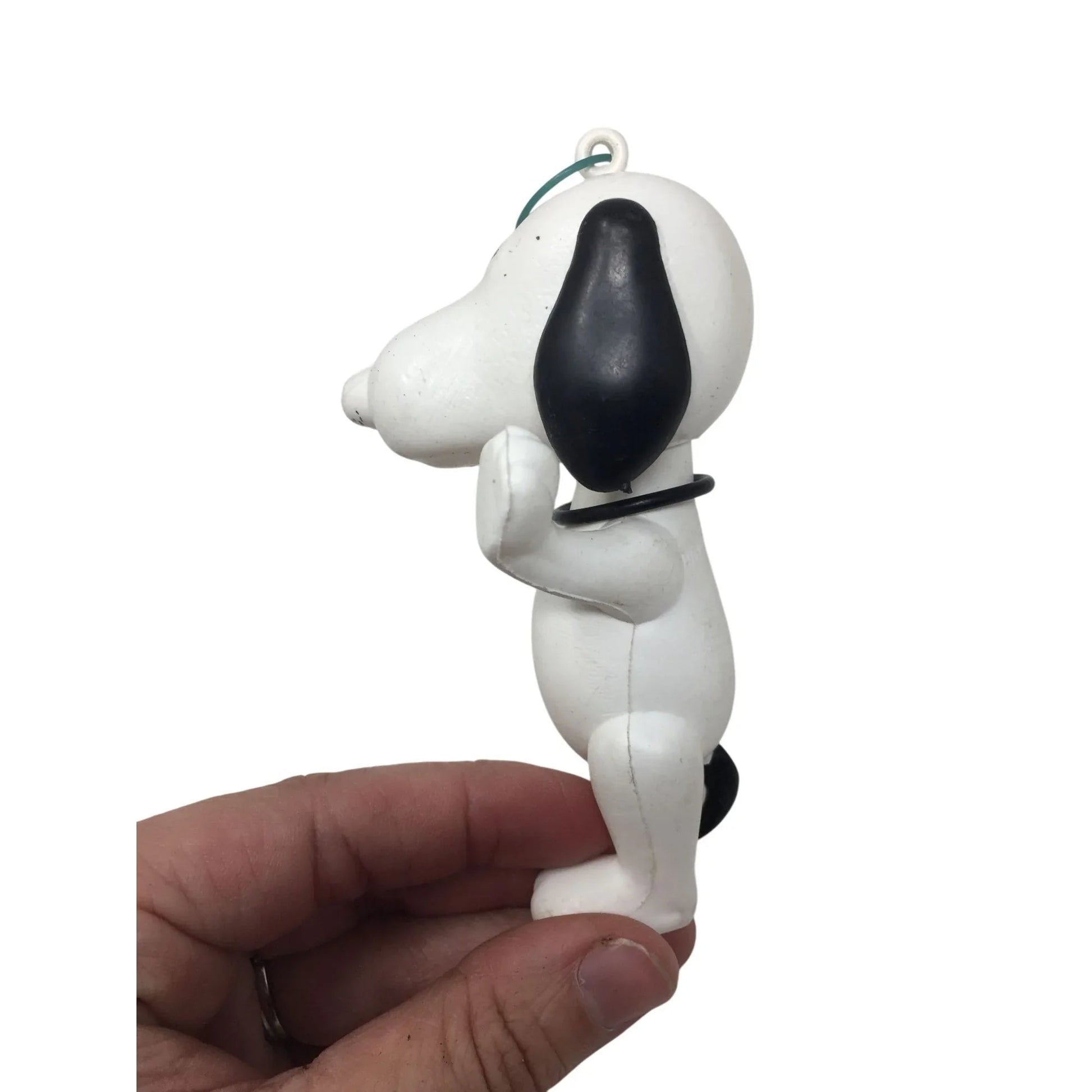 Vintage White and Black Snoopy Peanuts Plastic Christmas Tree Ornament - A+ Stuff - Holiday Ornaments - A+ Stuff