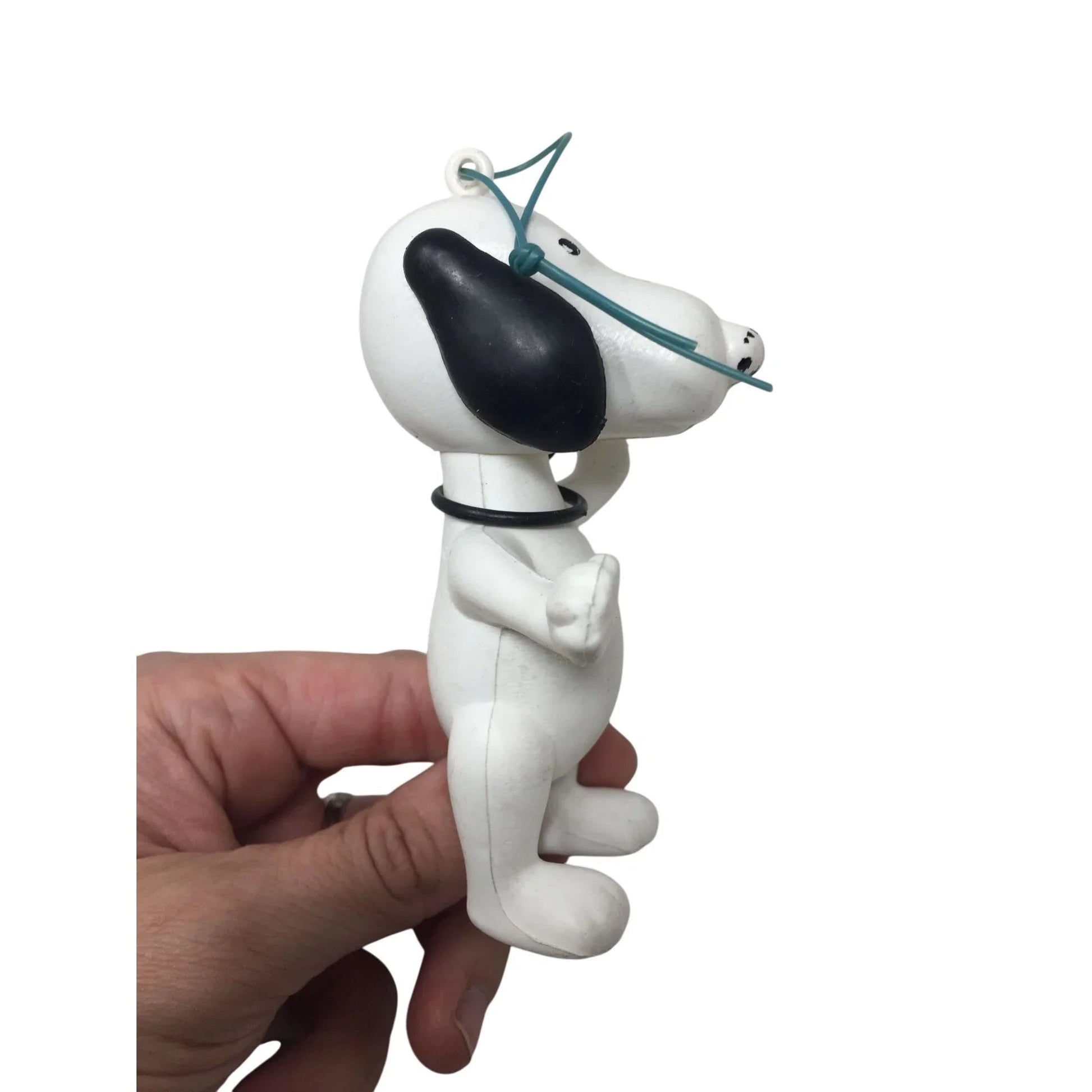 Vintage White and Black Snoopy Peanuts Plastic Christmas Tree Ornament - A+ Stuff - Holiday Ornaments - A+ Stuff