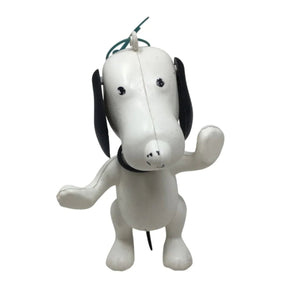 Vintage White and Black Snoopy Peanuts Plastic Christmas Tree Ornament