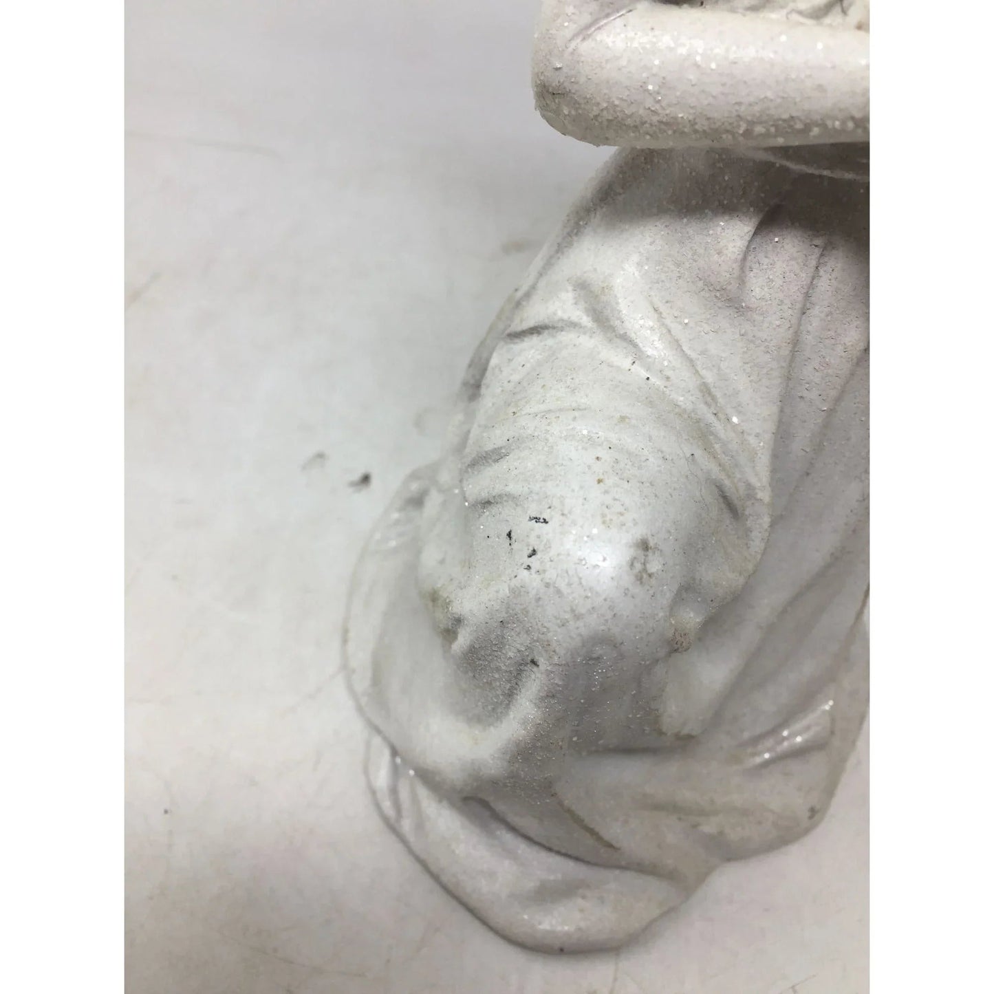Vintage White Angel Playing a Mandolin Instrument Figurine Statue - A+ Stuff - Figurines - A+ Stuff