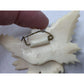 Vintage White Carved Flower Brooch Pin (No Markings) - A+ Stuff - Brooch - A+ Stuff