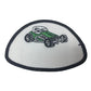 Vintage White Embroidered Patch with a Green Hotrod on it - A+ Stuff - Collectibles - A+ Stuff