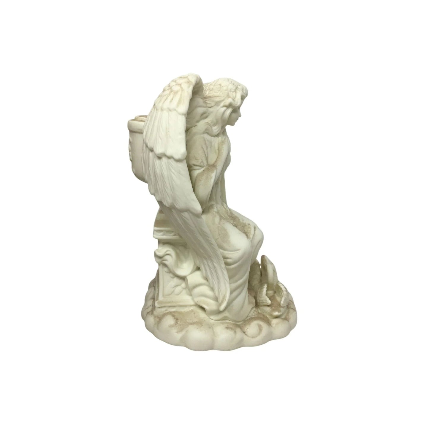 Vintage White ''PartyLite'' Angel Of Love Candle Holder - A+ Stuff - Candle Holders - A+ Stuff