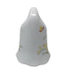 Vintage White Porcelain Hand Bell with Floral Print on both sides - A+ Stuff