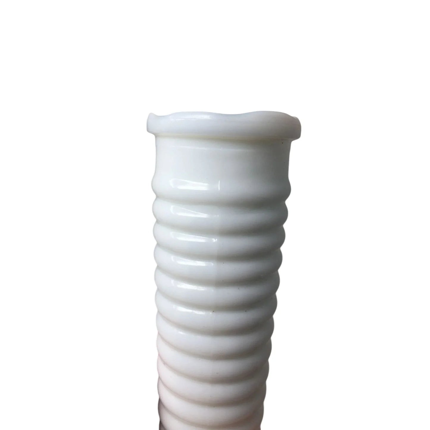 Vintage White Randall Ribbed Milk Glass Flower Vase - randall - Vase or Holder - A+ Stuff