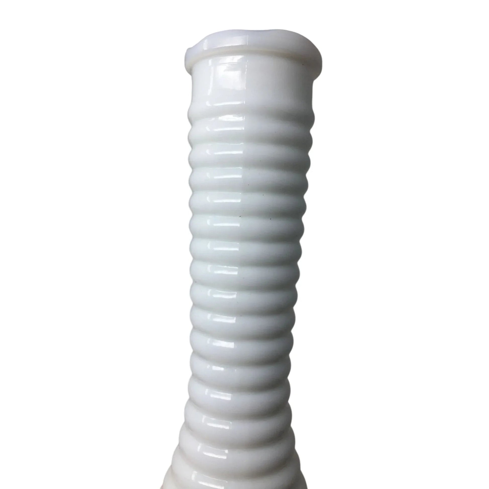 Vintage White Randall Ribbed Milk Glass Flower Vase - randall - Vase or Holder - A+ Stuff