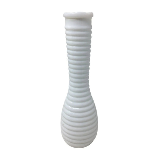 Vintage White Randall Ribbed Milk Glass Flower Vase - randall - Vase or Holder - A+ Stuff